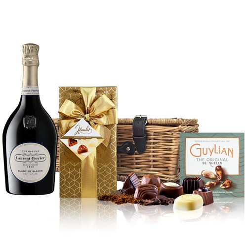 Laurent Perrier Blanc de Blancs Champagne 75cl And Chocolates Hamper